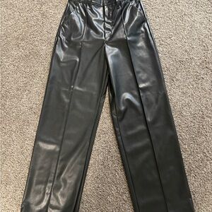 MOTHER Women’s Sleek Black Wide Leg Pants